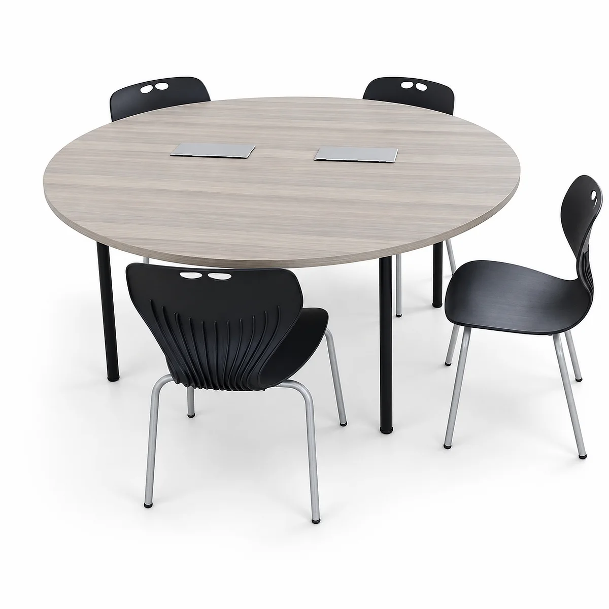 1.2m Round Table with 4 Metallic Legs