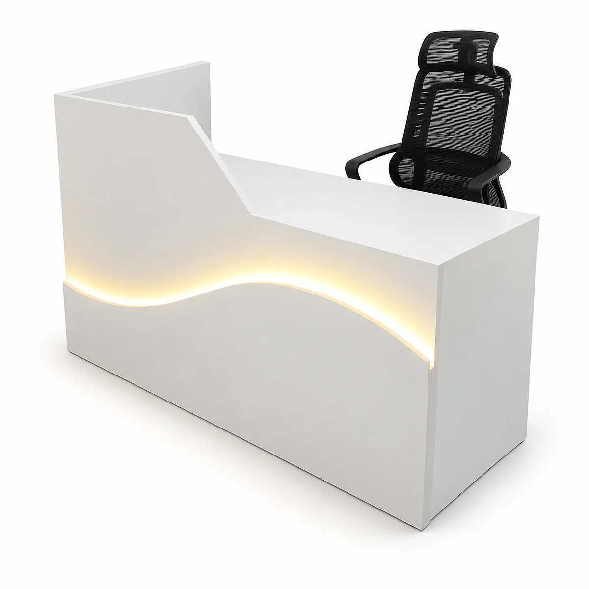 1.6m Reception Desk with LED Lighting