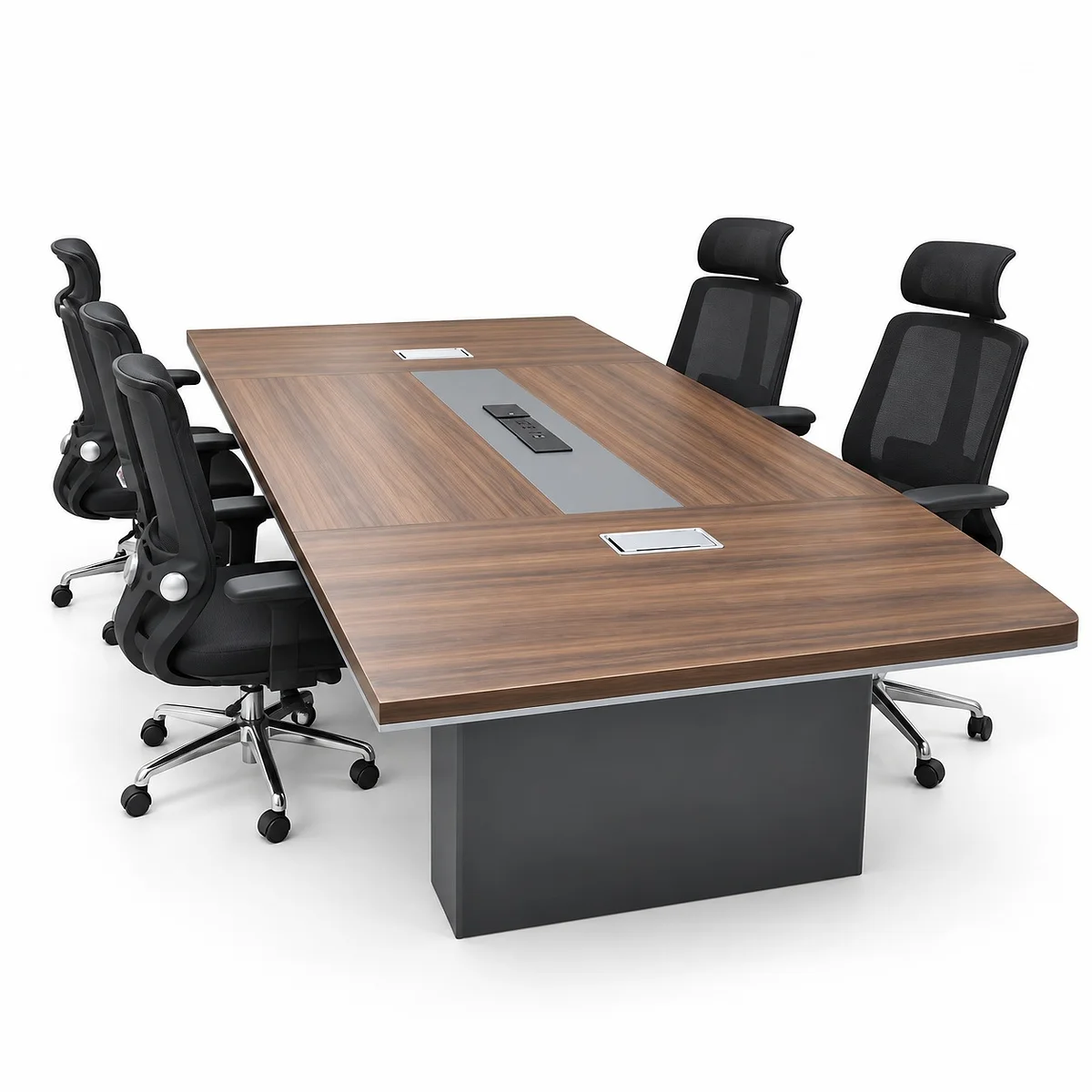 2.4m Boardroom Table with Cable Box