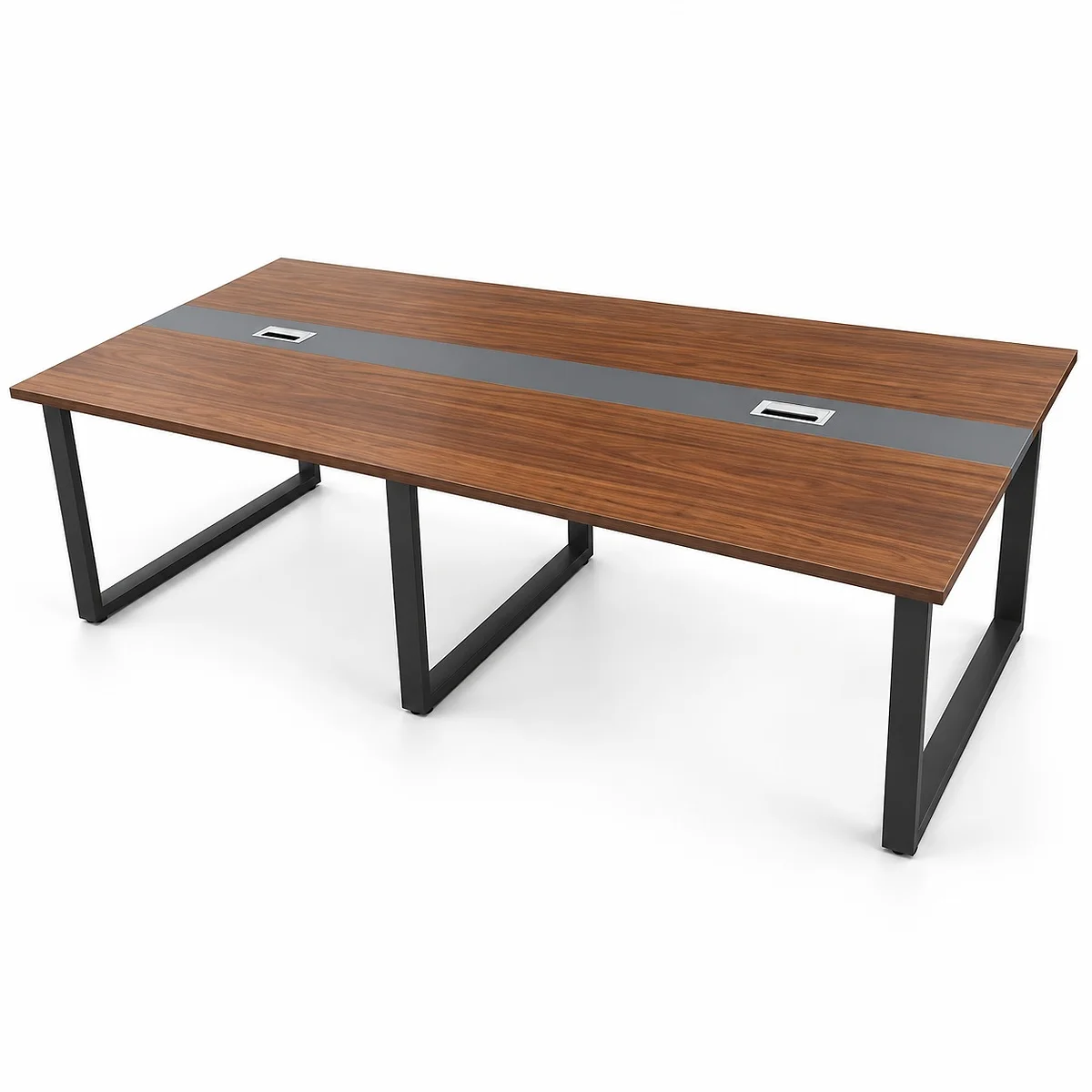 2m Boardroom Desk on Metallic Legs