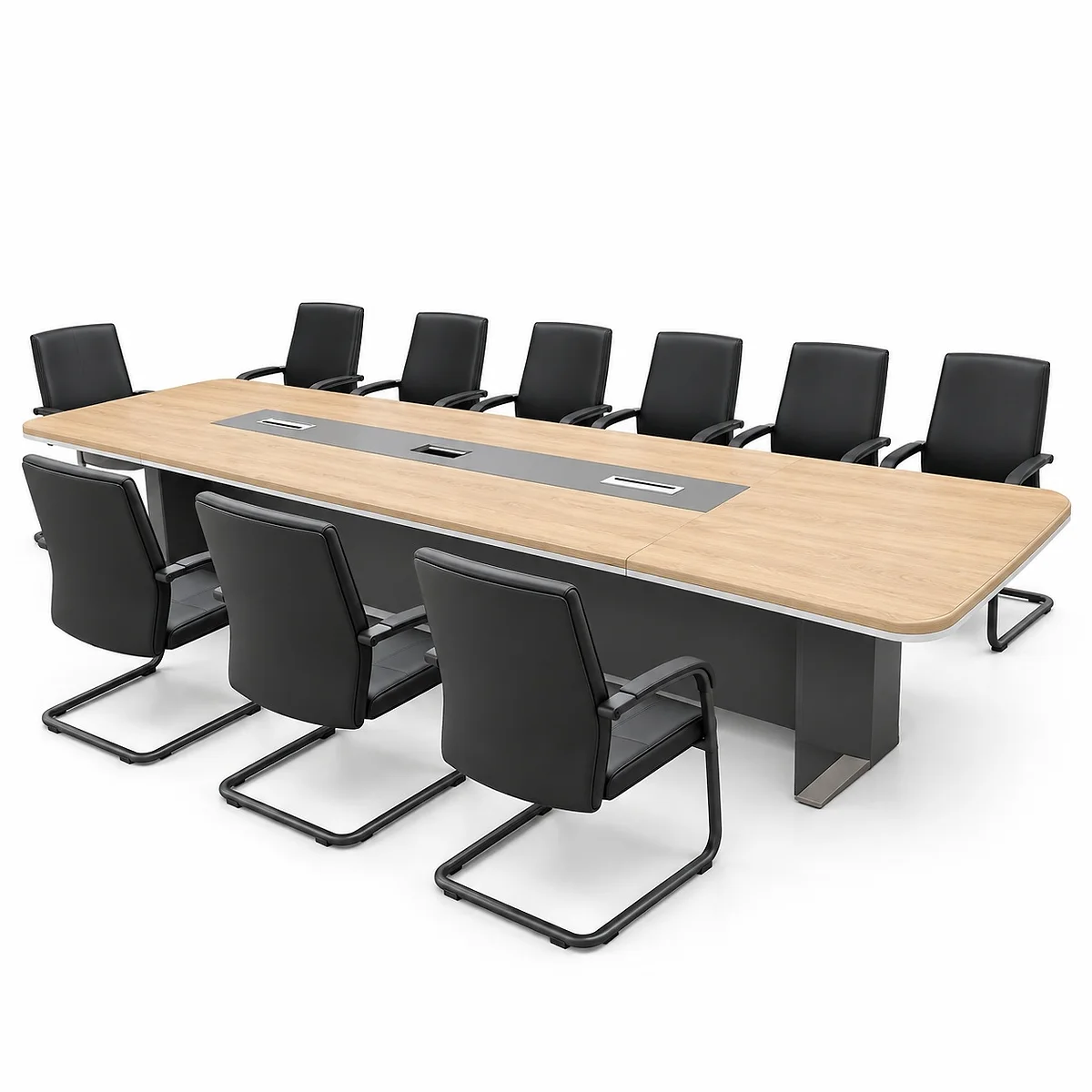 3.5m Wrapped Boardroom Desk