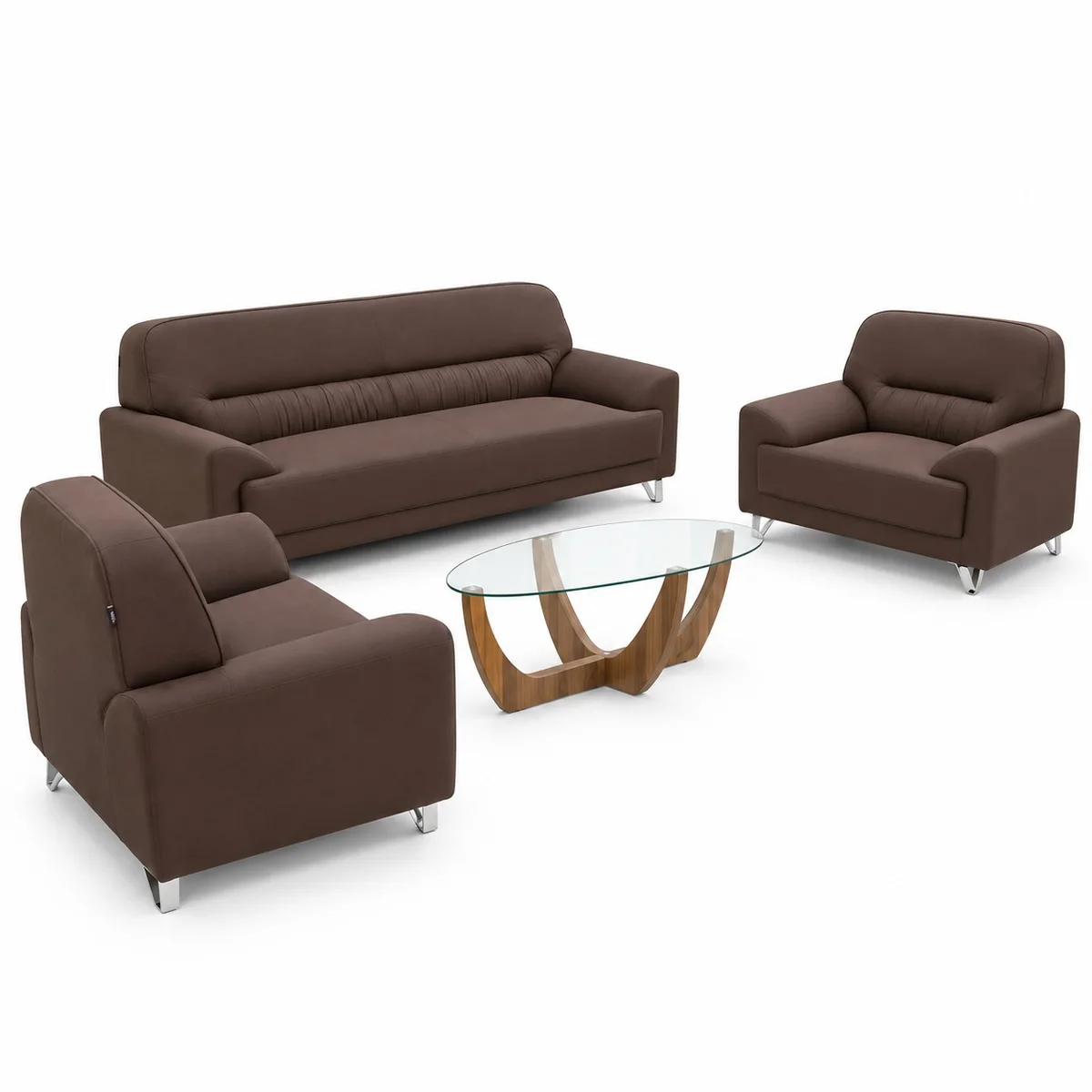 5-Seater Brown Sofa Set OS-908