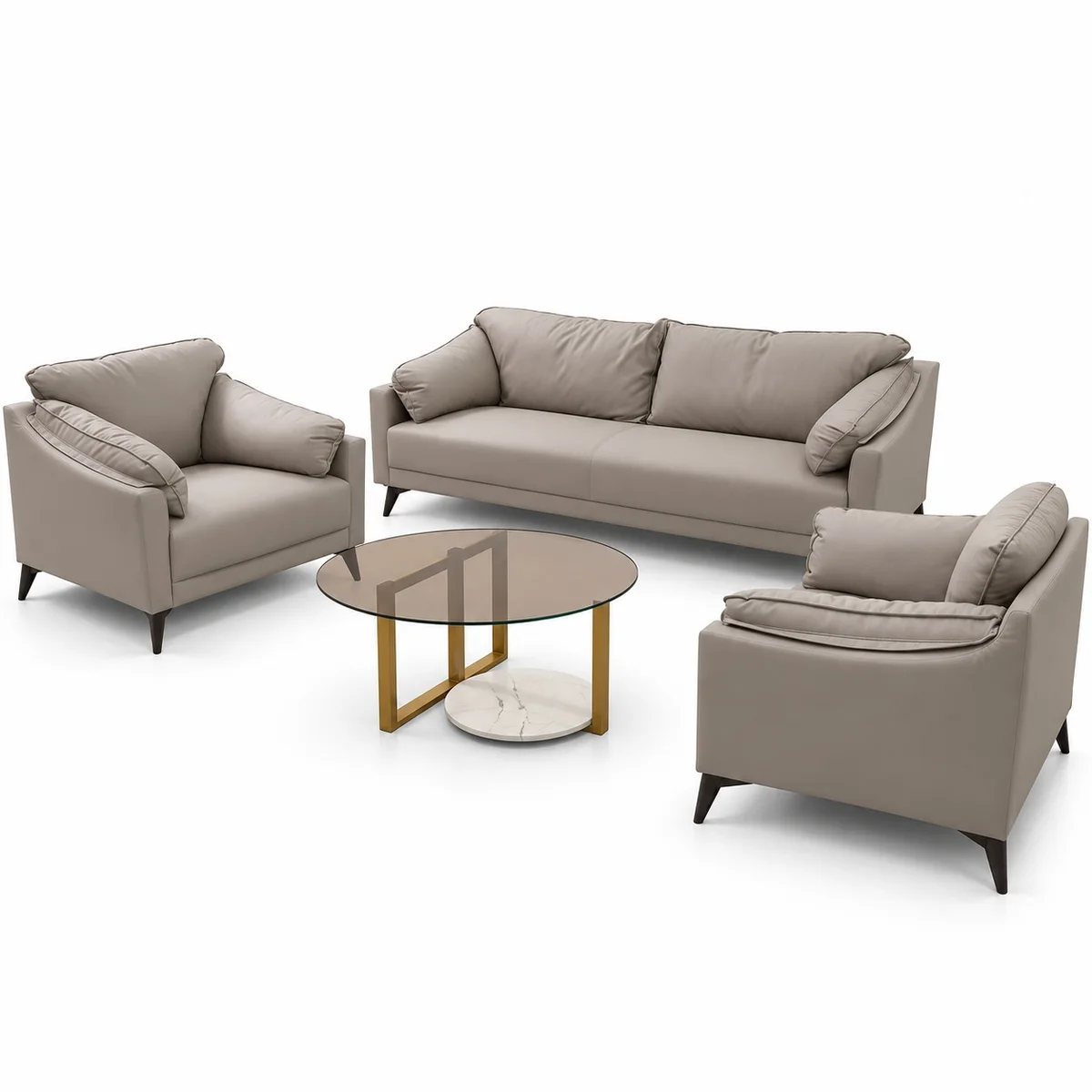 5-Seater Cream Sofa Set OS-1001