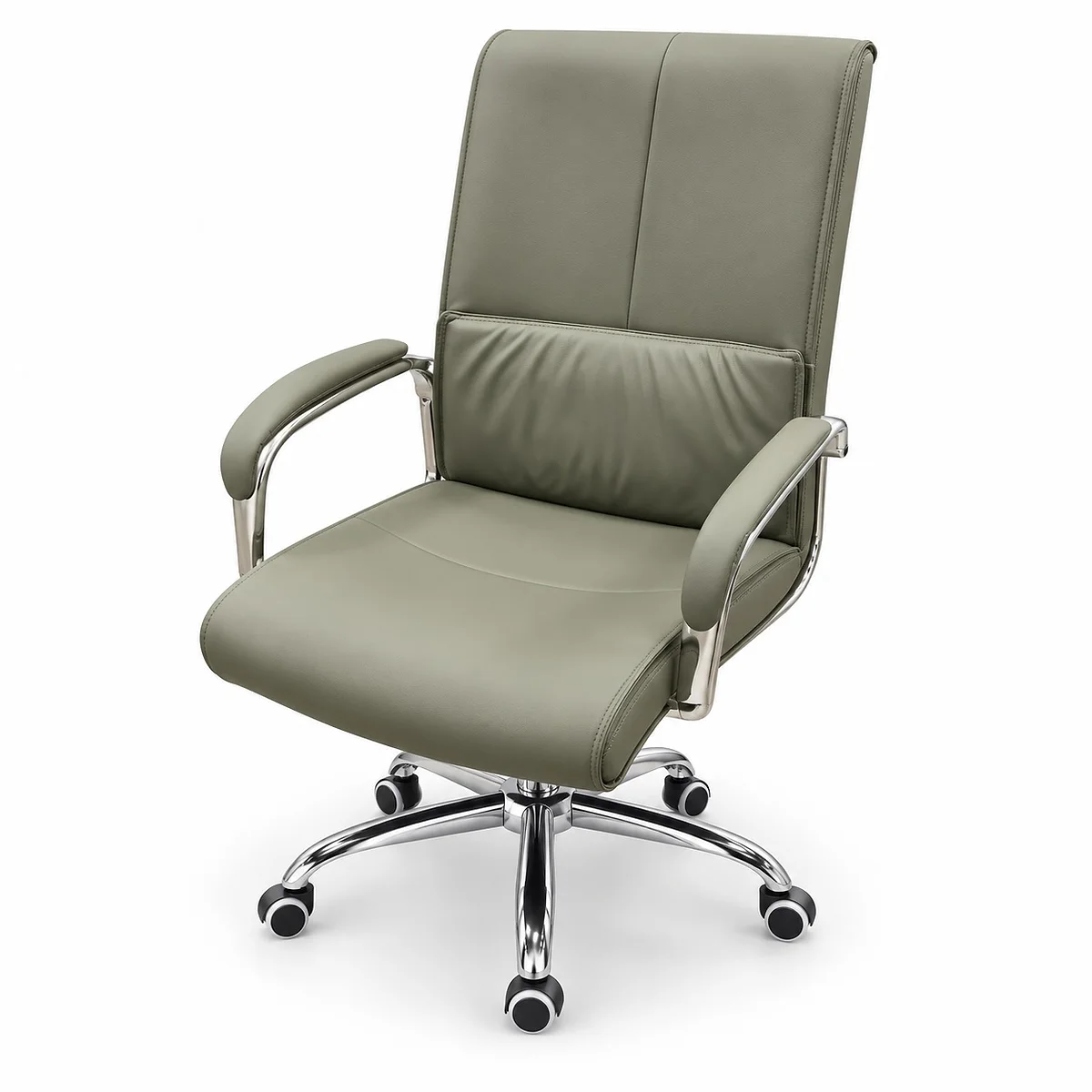 Green Leather Office Chair C47